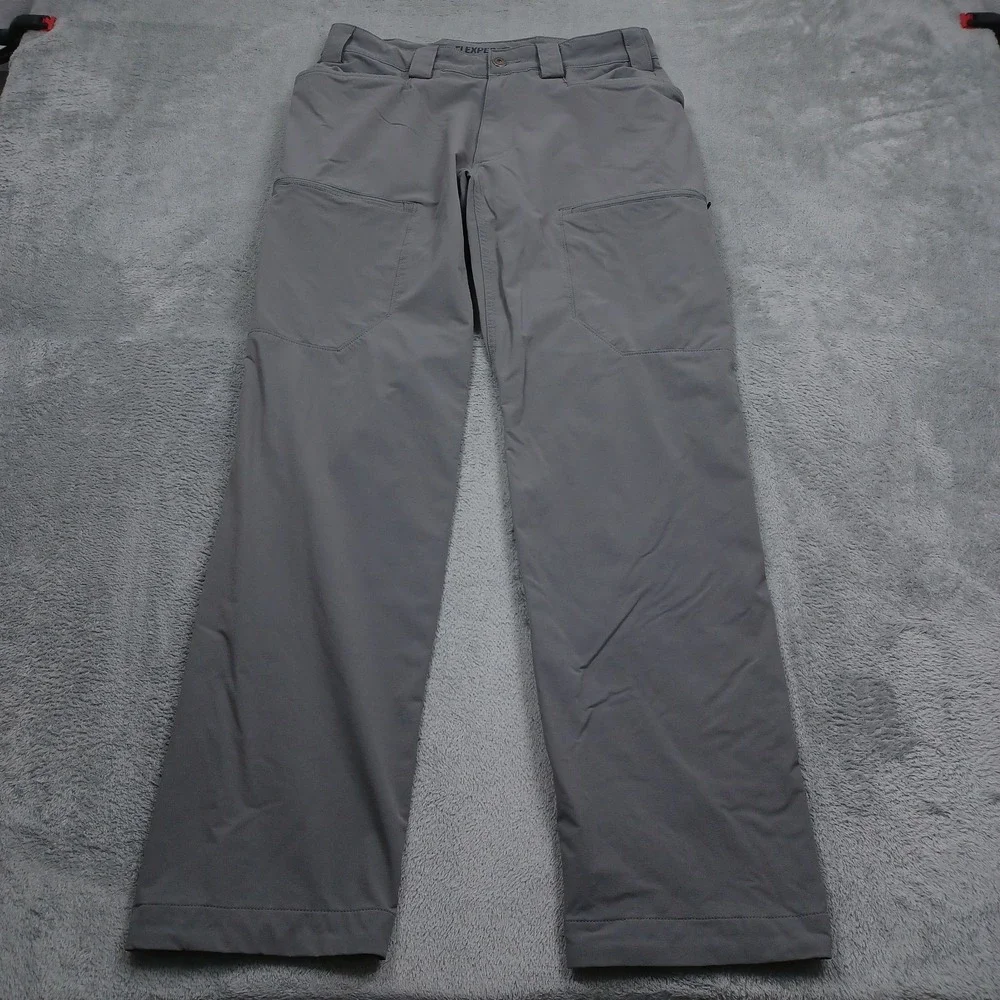 Duluth Pants Mens 32x32 Gray Flexpedition Workwear Casual Outdoor